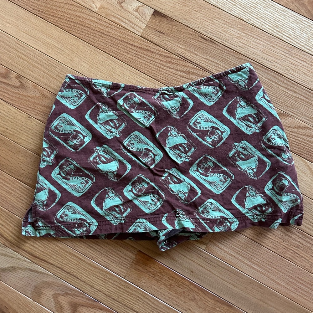 Urban Outfitters Brown and Green Skort